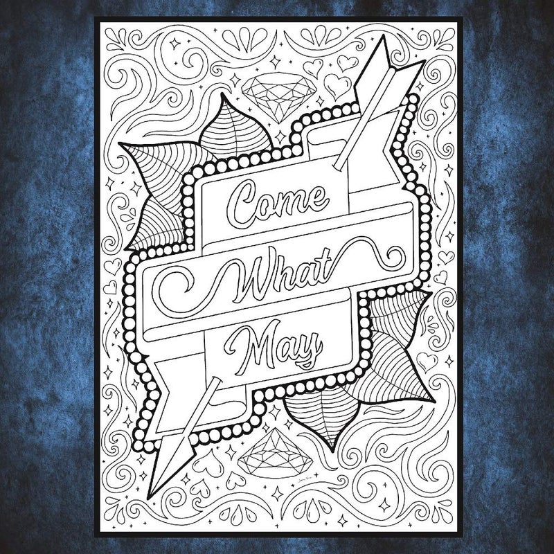 Coloring Broadway - Moulin Rouge inspired Coloring Postcards (Set of 4) â€œCome What Mayâ€ Collection, Broadway Musical Merchandise, Ideal Gift for a Broadway Theater Lover - Image 2